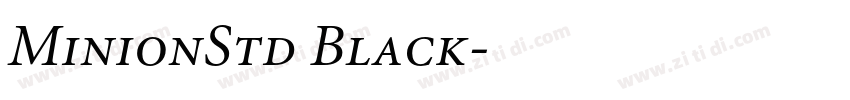 MinionStd Black字体转换